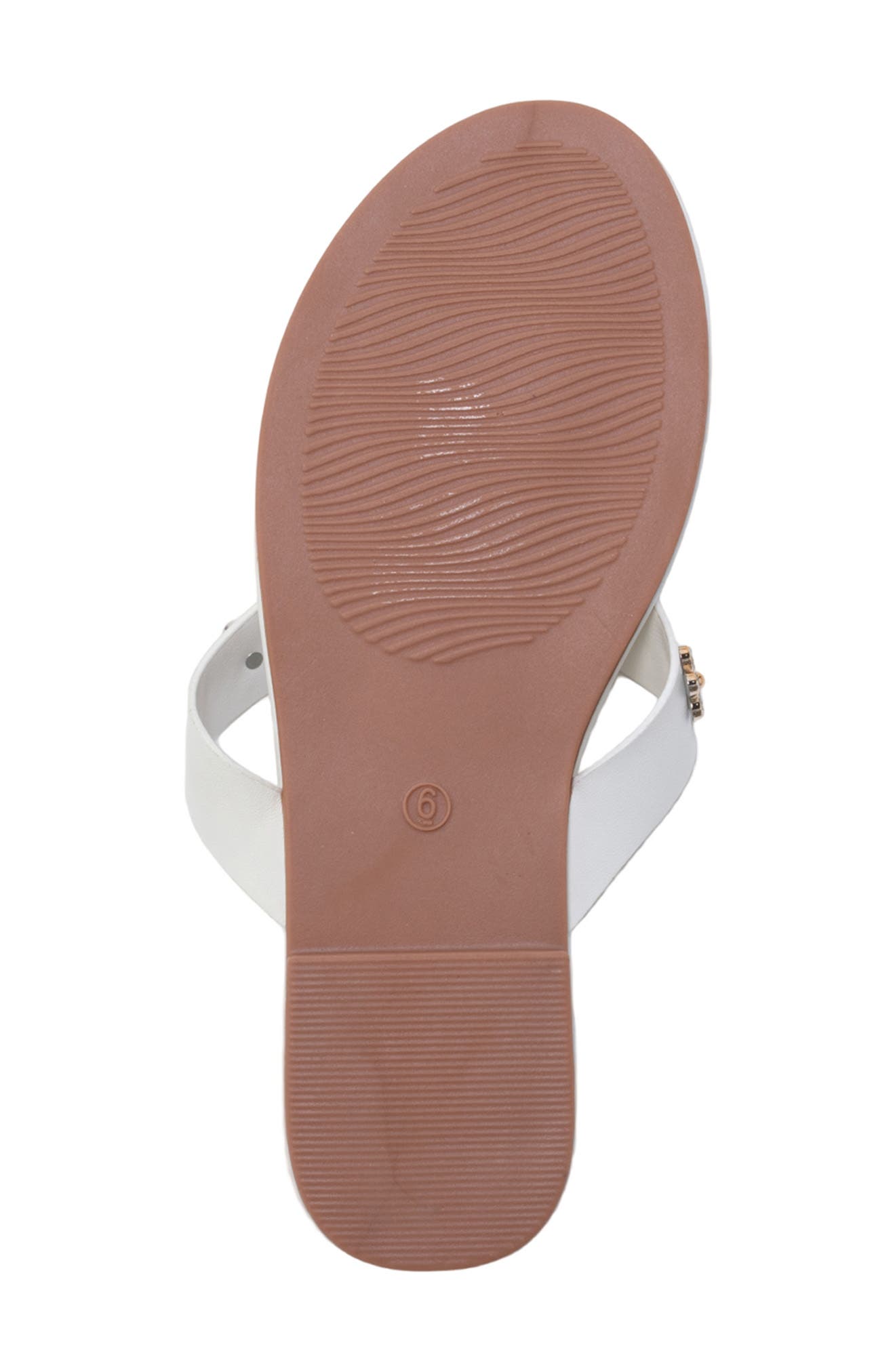 Flower Charm Thong Sandal, Alternate, color, WHITE