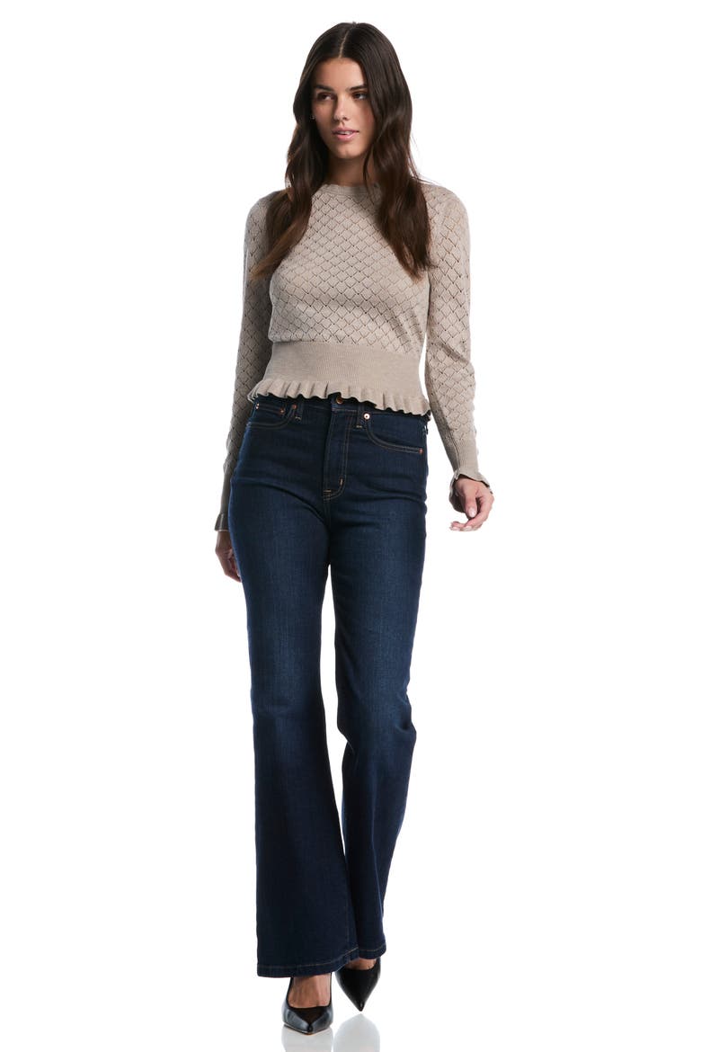 Tie Neck Collared Sweater, Alternate, color, MONTREAL HEATHER