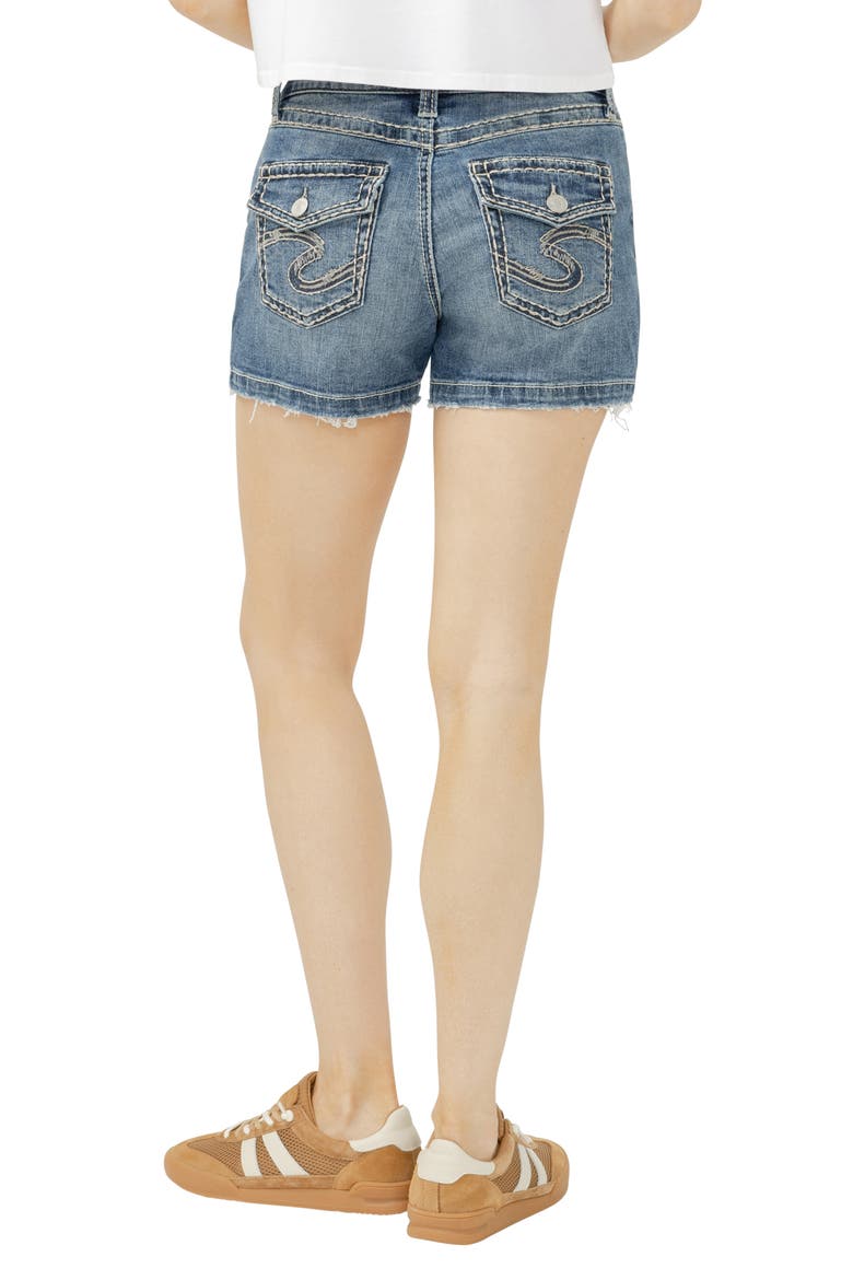 Suki Curvy Fit Cutoff Denim Shorts, Alternate, color, BRIDGE