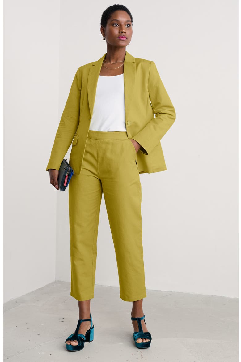 Westlin Linen & Organic Cotton Suit Pants, Alternate, color, LIME