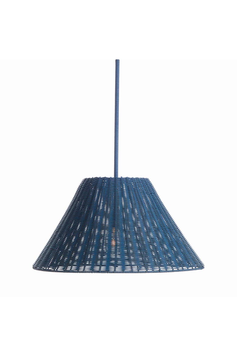 Tristan Rattan Pendant, Main, color, Blue