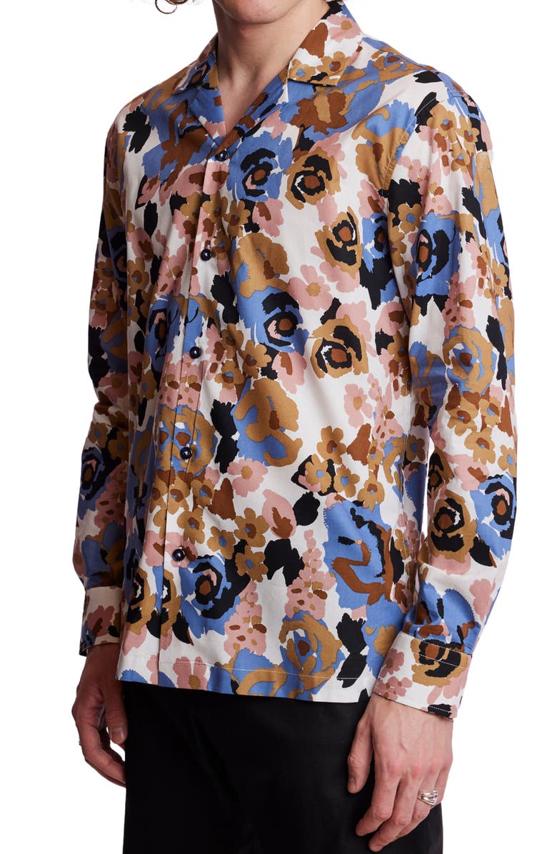 PAISLEY & GRAY Cotton Button-Up Camp Shirt, Alternate, color,