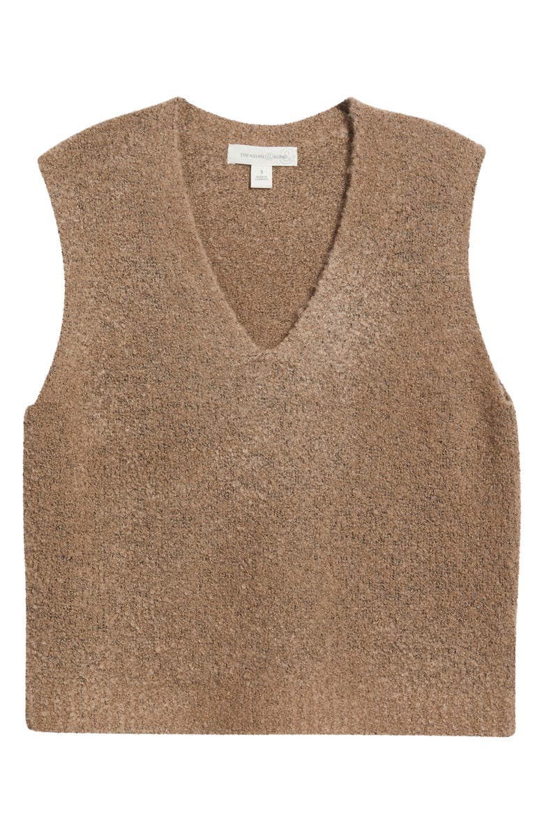 Treasure & Bond Bouclé Sweater Vest, Alternate, color, Tan Grey
