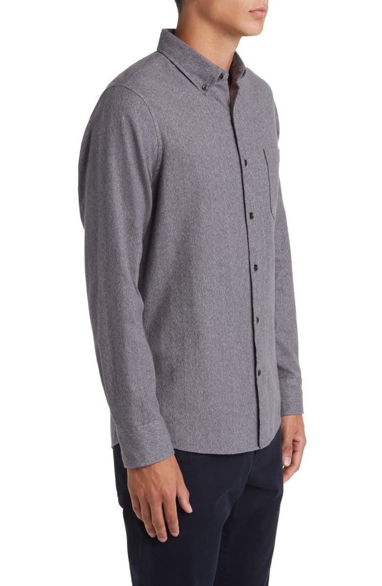 Nordstrom Trim Fit Flannel Button-Down Shirt, Alternate, color, 