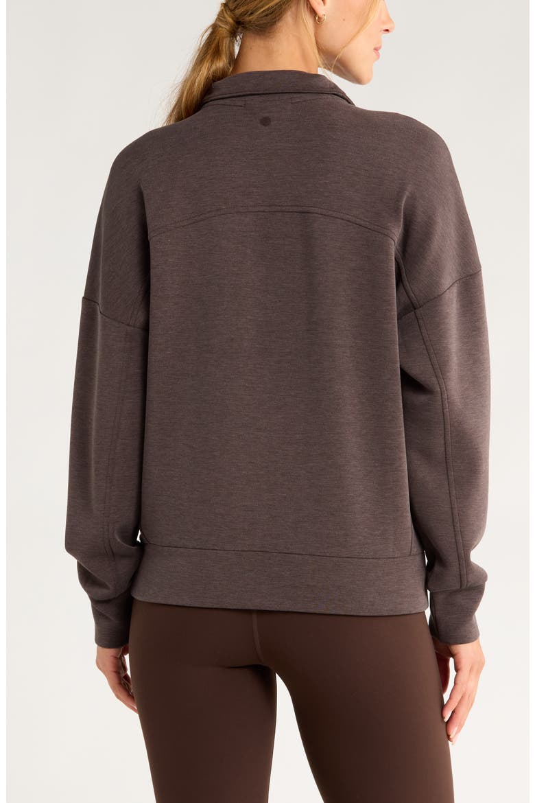 Soft Luxe Half Zip Pullover, Alternate, color, BROWN MOLE HEATHER
