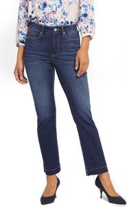 NYDJ Marilyn High Waist Release Hem Ankle Straight Leg Jeans