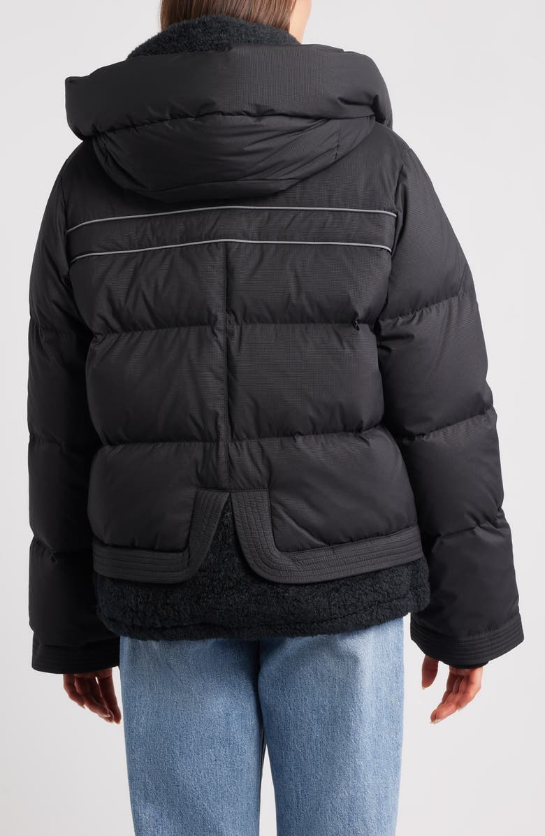 UGG<sup>®</sup> MetroPeak 700 Fill Power Down Puffer Jacket with Fleece Trim, Alternate, color, Black