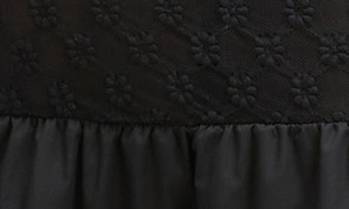 Bardot Melody Lace Poplin Trumpet Dress In Black