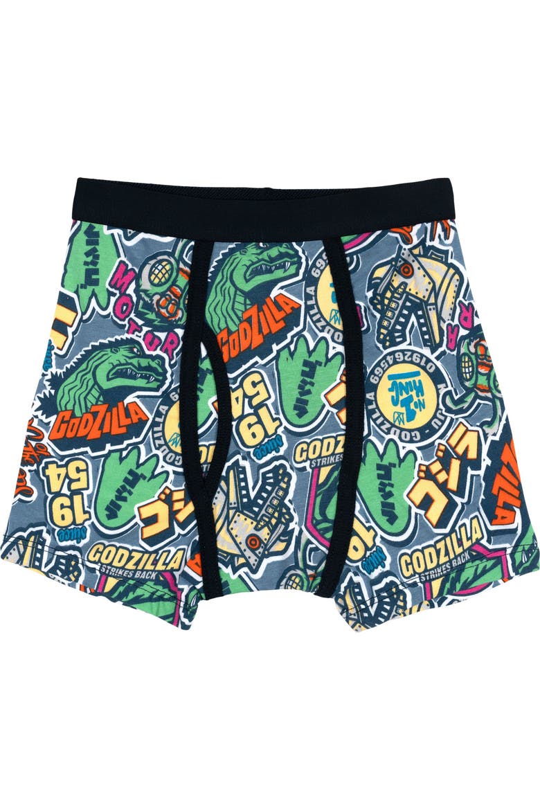 Sensory Friendly 3-pack Boxer Briefs (toddler, Little Kid & Big Kid), Alternate, color, Teal Grey Godzilla