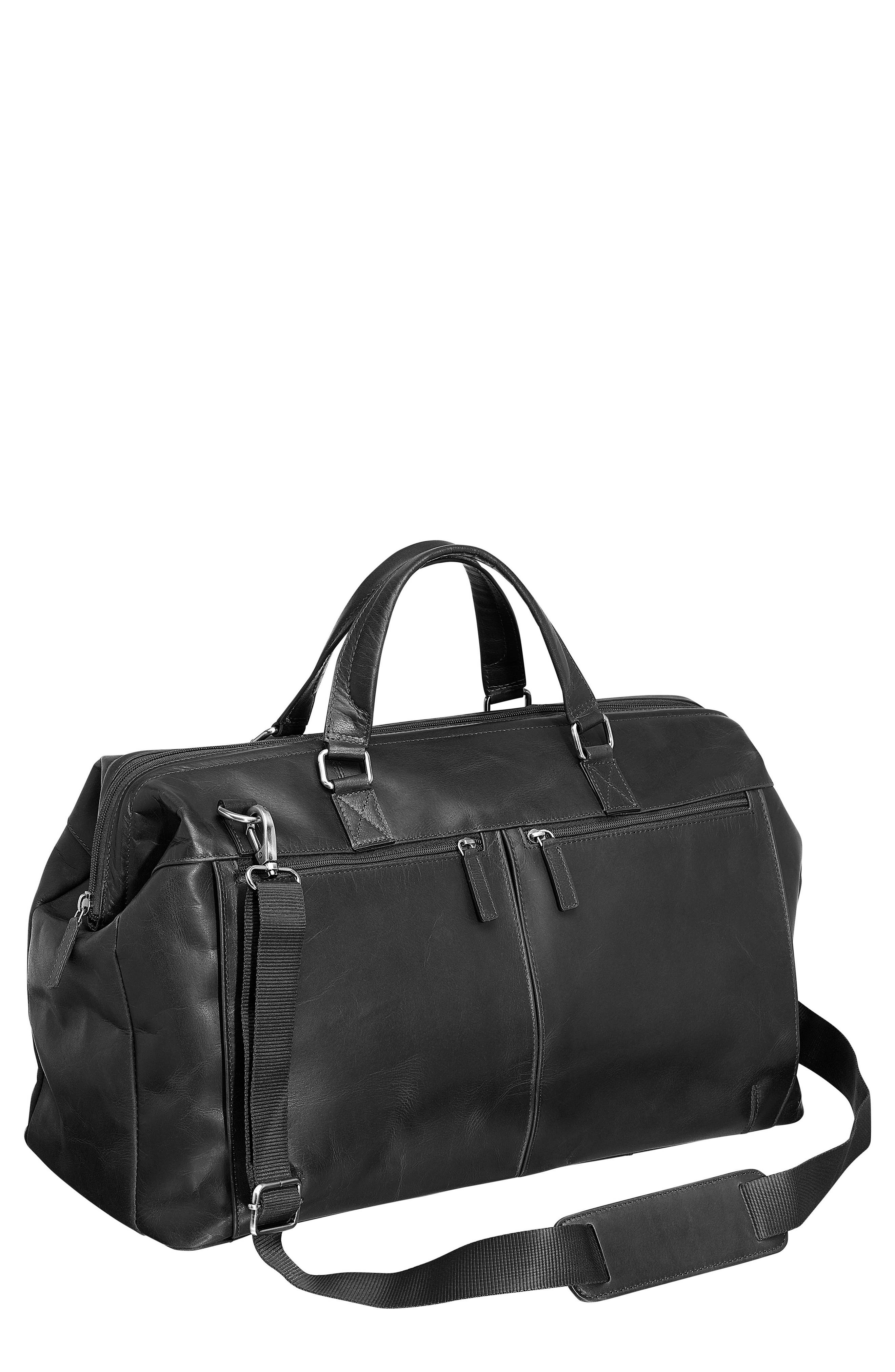 Mancini Carry-On Leather Duffle Bag