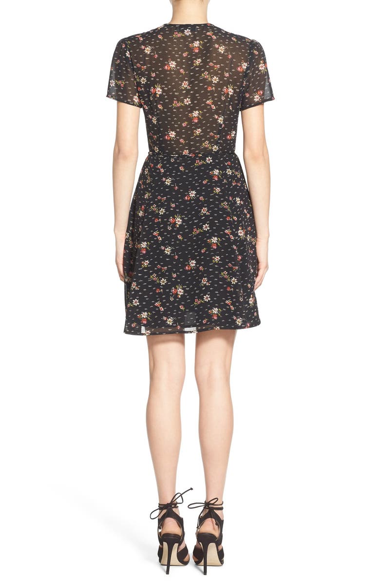 WAYF Floral Print Wrap Dress, Alternate, color,