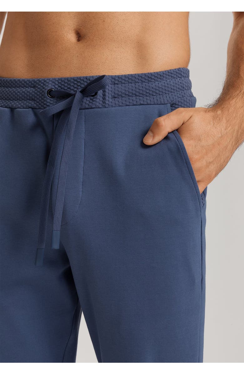 Hanro Smartwear Cotton Drawstring Lounge Pants, Alternate, color, Vintage Indigo