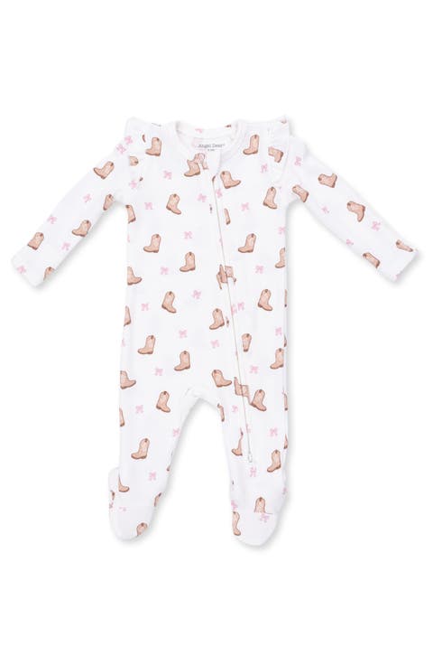 Cowgirl Boots Two-Way Zip Footie