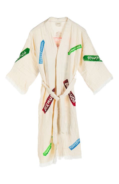 Arwen - Signage Pattern Handmade Cotton Kimono