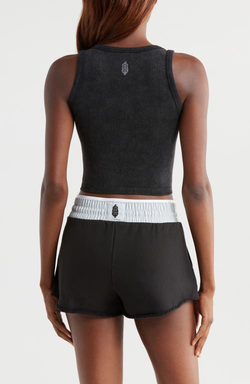 Free People Go To Henley Camisole In Washed Black
