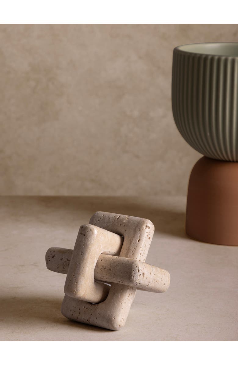 GAURI KOHLI Otago Small Travertine Knot, Alternate, color, Beige