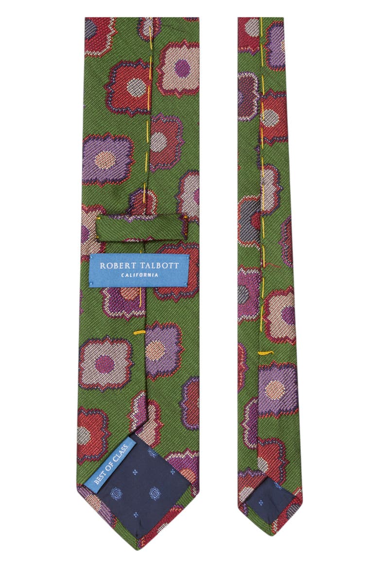 Robert Large Medallion Best of Class Necktie, Alternate, color, Green