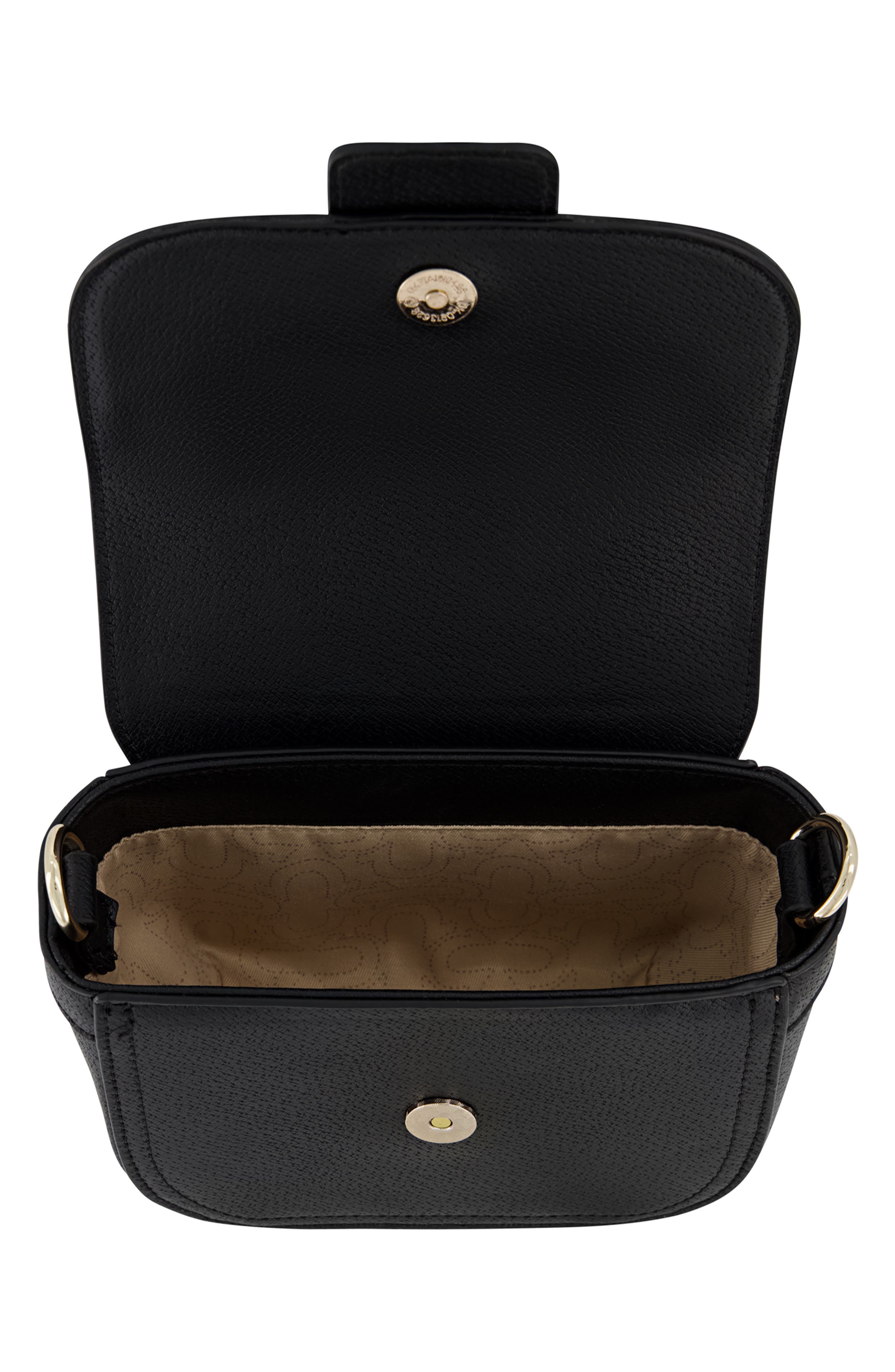 True Religion Mini Flap Crossbody Bag, Alternate, color, Black