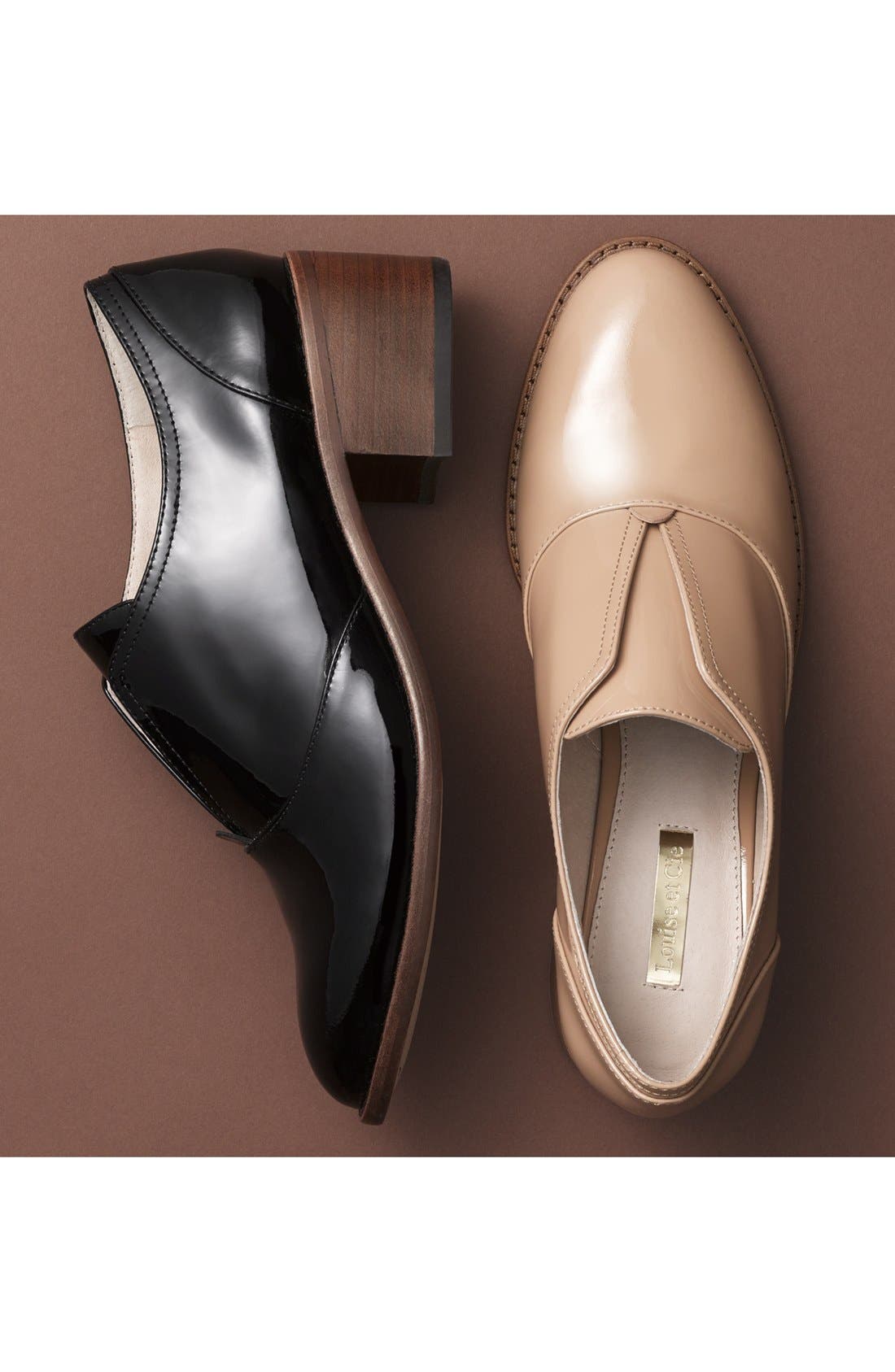 'Freyer' Laceless Oxford, Alternate, color, BLACK PATENT LEATHER