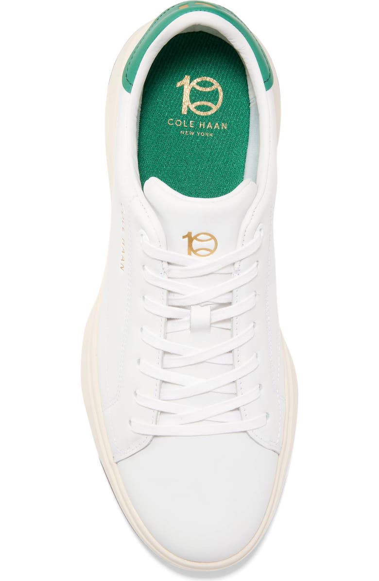 Cole Haan GrandPro Tennis 2.0 Sneaker, Alternate, color, Optic White / Green Jacket