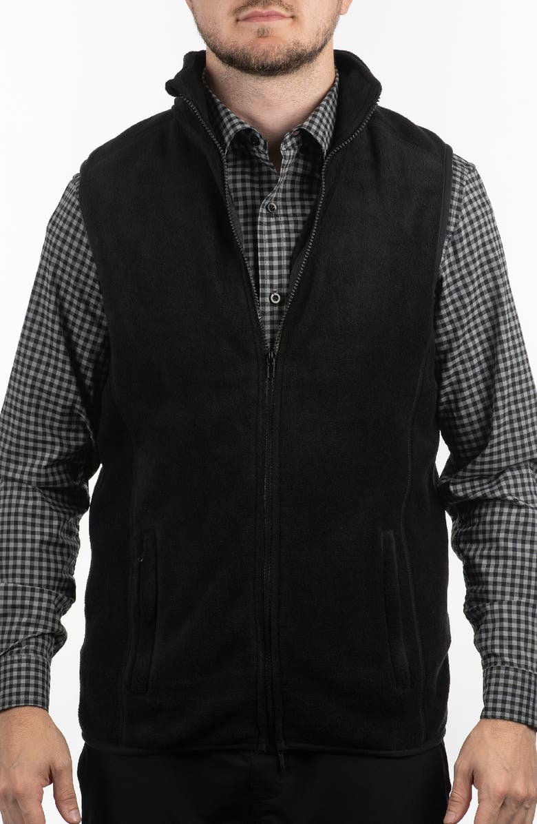 BURNSIDE Polar Fleece Vest, Main, color, Black