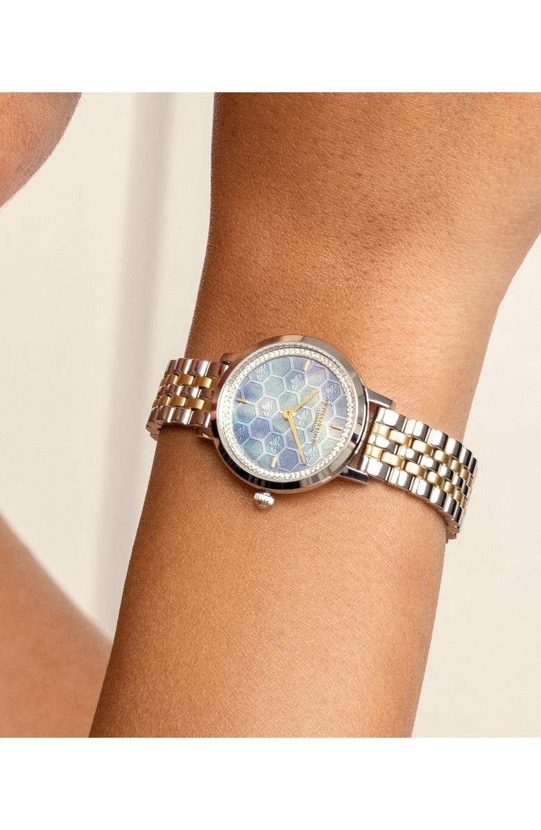 Olivia Burton Honeycomb Ultra Slim Bracelet Watch, 28mm, Alternate, color, 