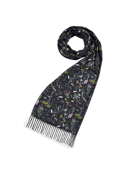 Wilderness Black Tassel Scarf