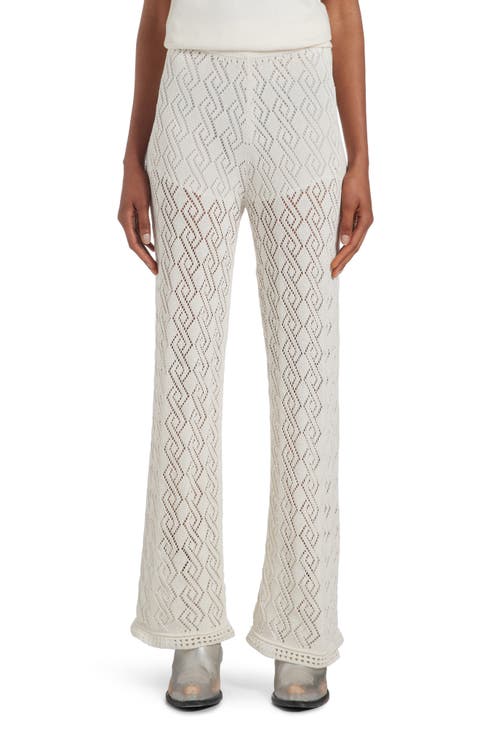 Open Stitch Wide Leg Pants