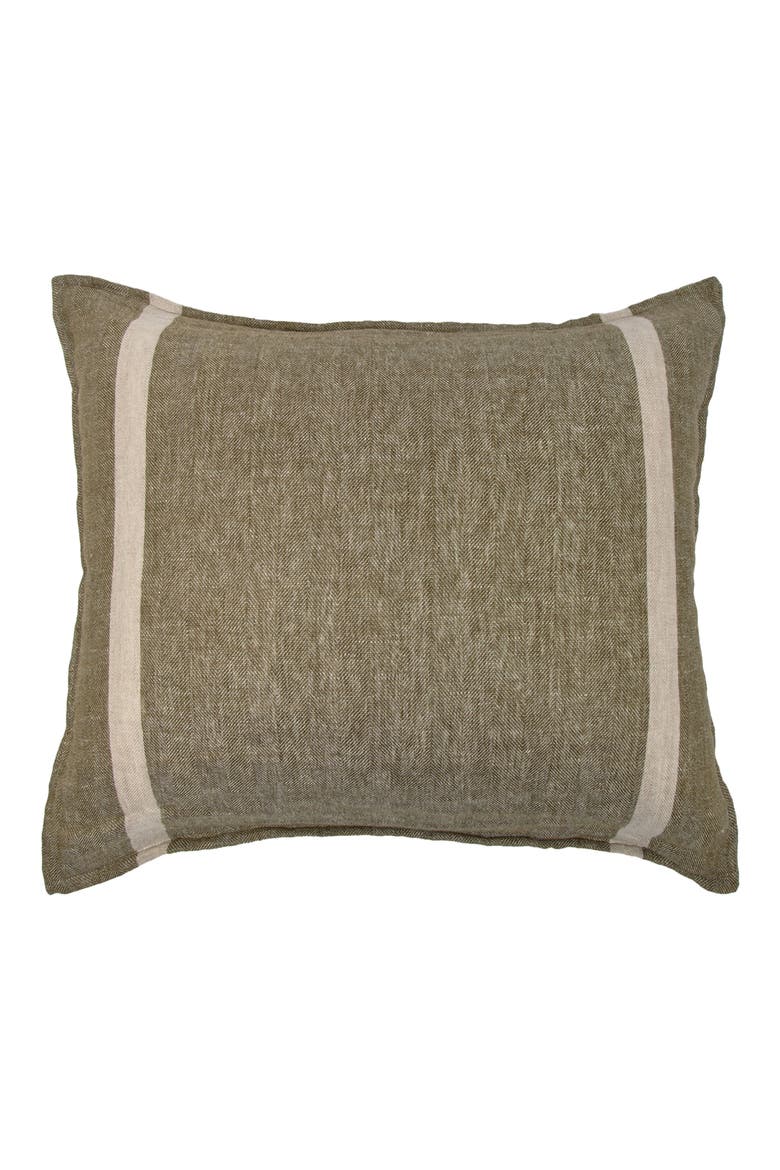 Rory Linen Euro Pillow Sham, Main, color, MOSS/ FLAX
