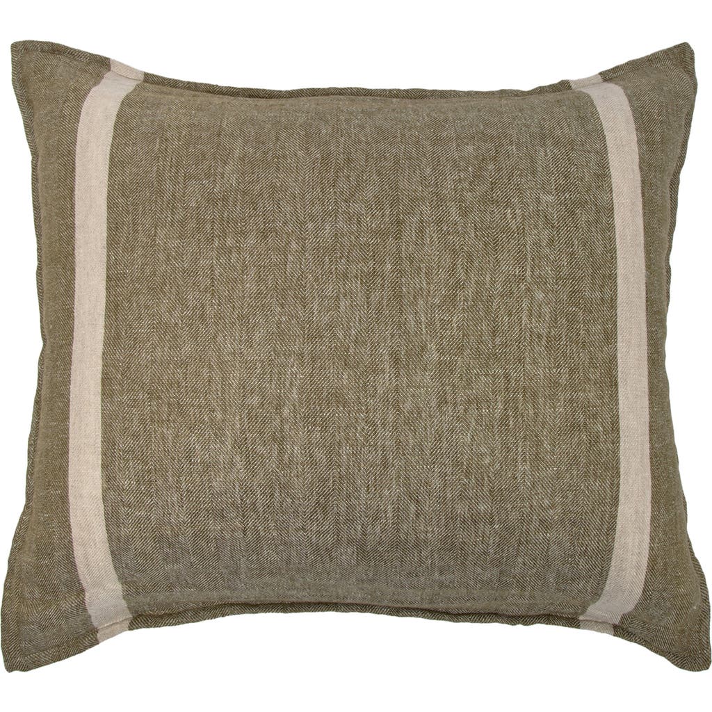 Pom Pom At Home Rory Linen Euro Pillow Sham In Brown
