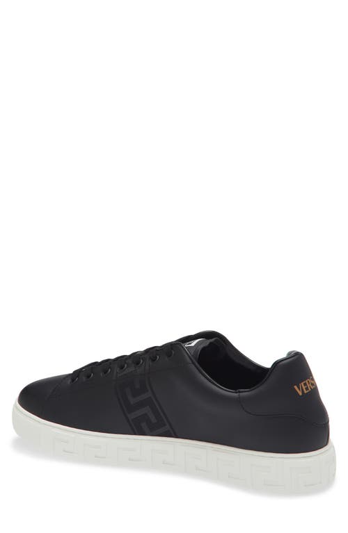 Versace Greek Sneaker In Black Black