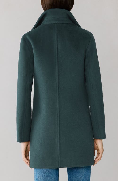 Soia & Kyo Abbi Wool Blend Coat With Removable Quilted Puffer Bib In Green