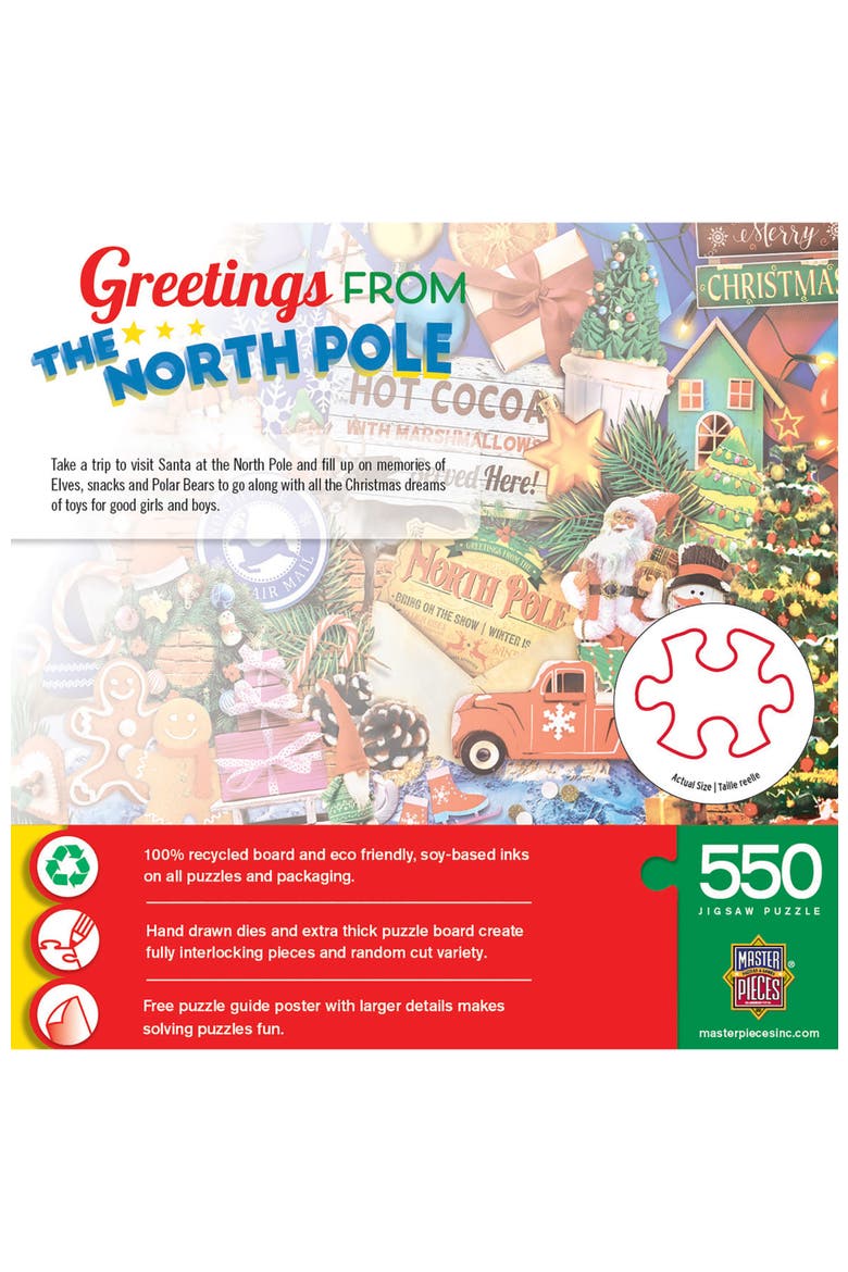 Greetings From North Pole 550pc Puzzle, Alternate, color, Multicolor