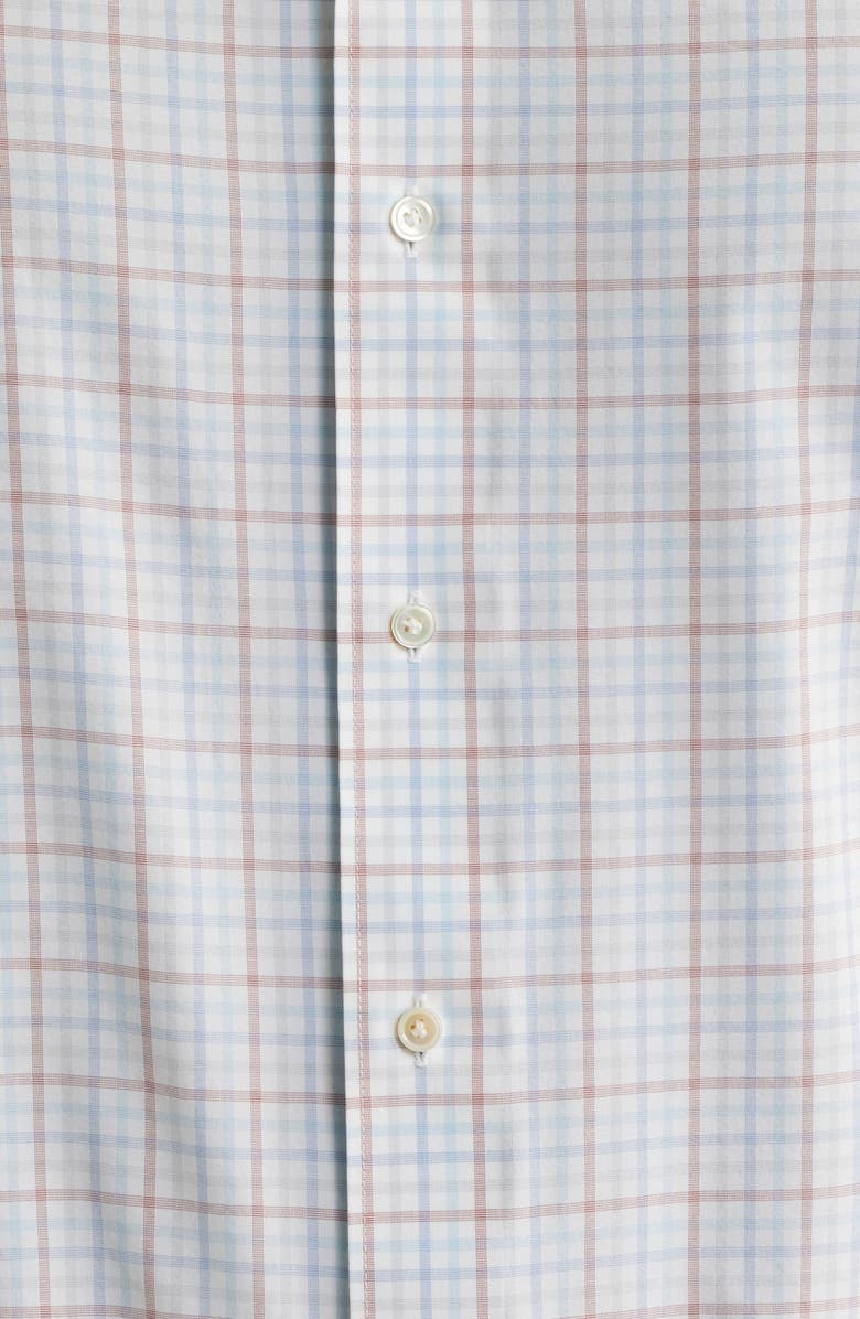 Peter Millar Crown Crafted Main Performance Poplin Button-Up Shirt, Alternate, color, Blue Frost