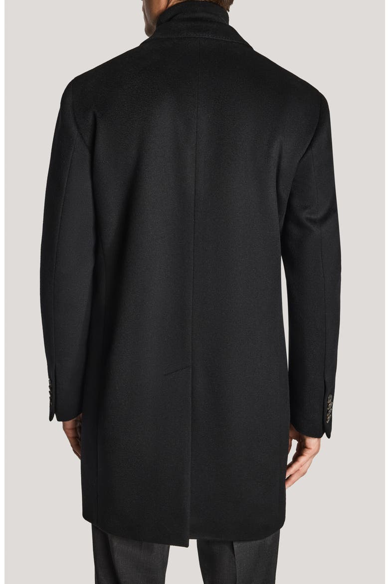 Wesley Wool & Cashmere Overcoat, Alternate, color, BLACK