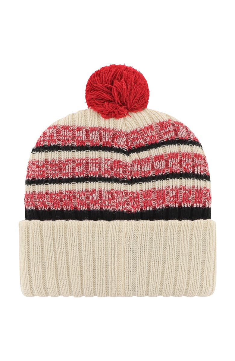 '47 Men's '47 Khaki Nebraska Huskers Tavern Cuffed Knit Hat with Pom, Alternate, color, Khaki