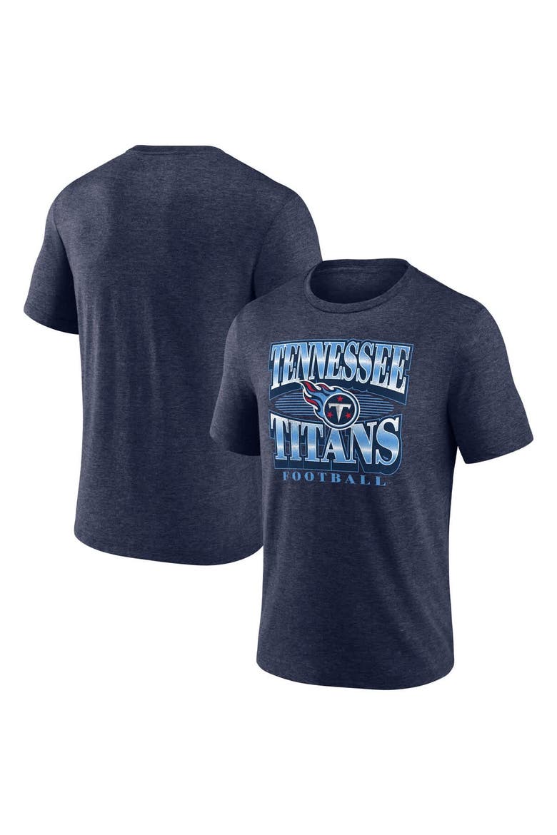 Men's Fanatics Heather Navy Tennessee Titans Extreme Tackle Tri-Blend T-Shirt, Main, color, Heather Navy