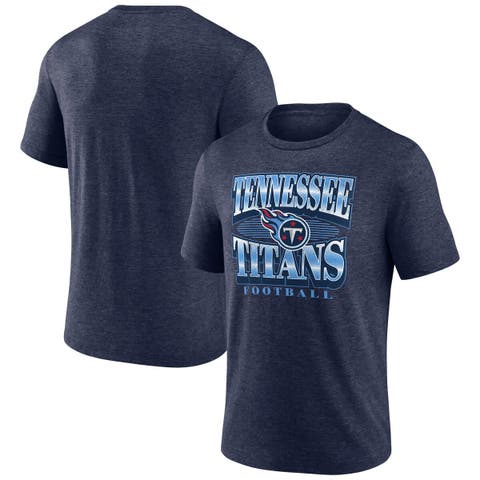 Men's Fanatics Heather Navy Tennessee Titans Extreme Tackle Tri-Blend T-Shirt