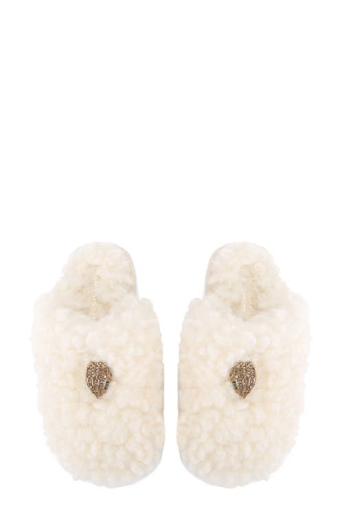 Kurt Geiger London Kensington Faux Shearling Slipper In Neutral