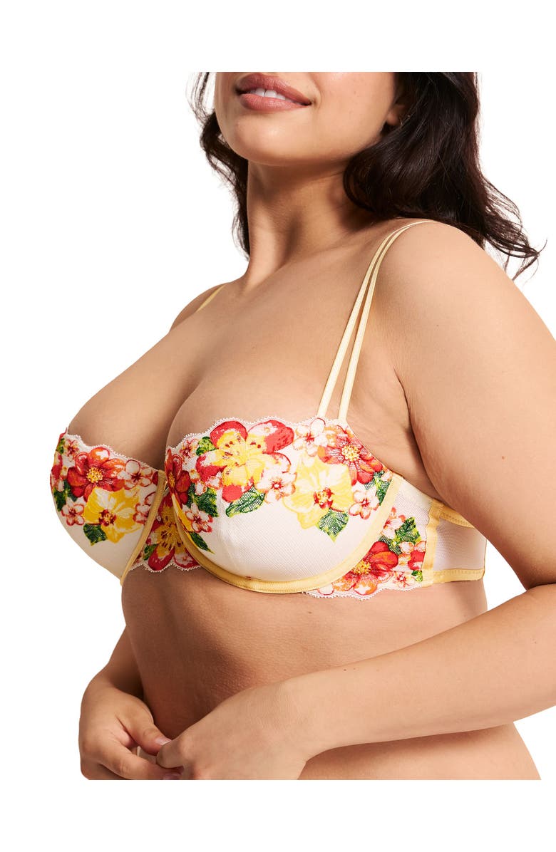 Adore Me Liesel Contour Balconette Bra, Alternate, color, Floral White