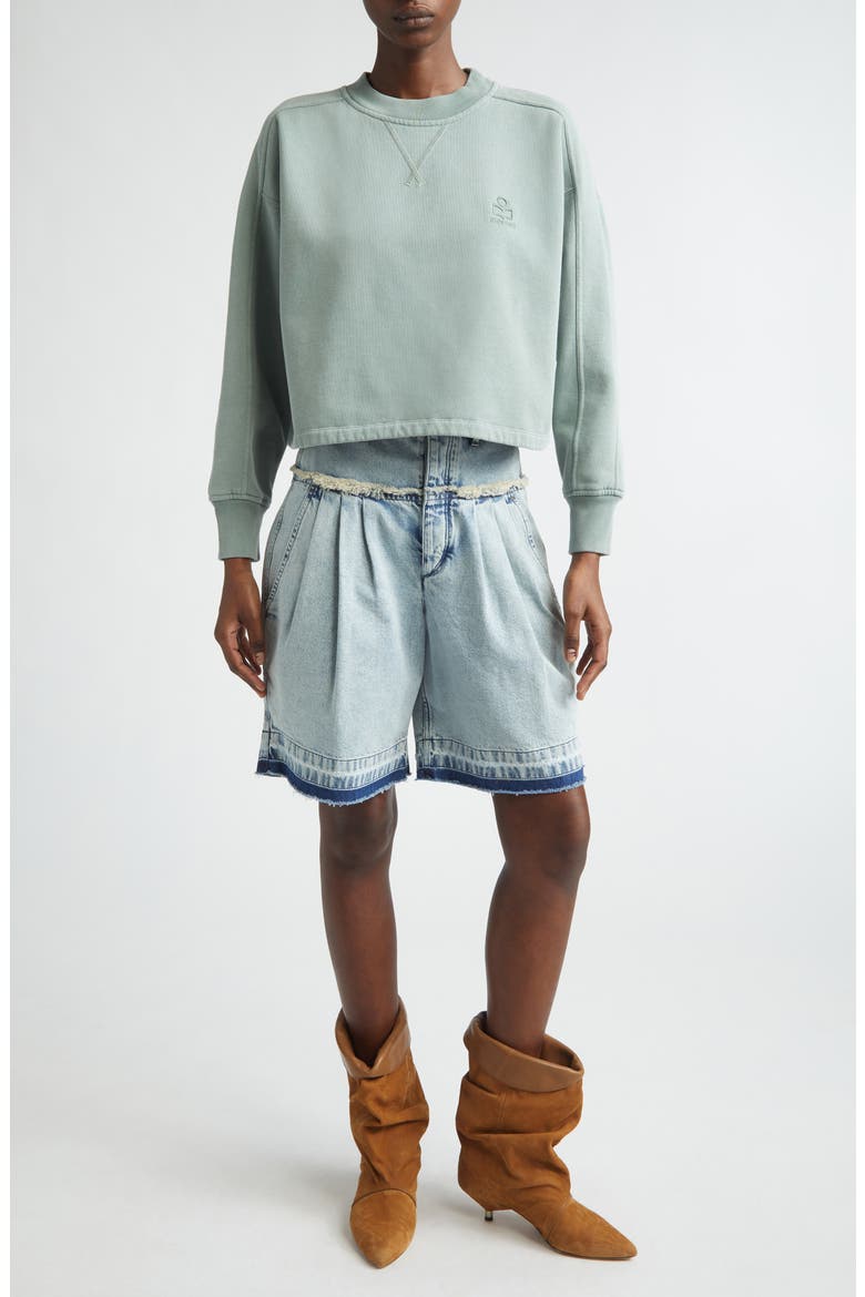 Sunny Logo Embroidered Sweatshirt, Alternate, color, SAGE