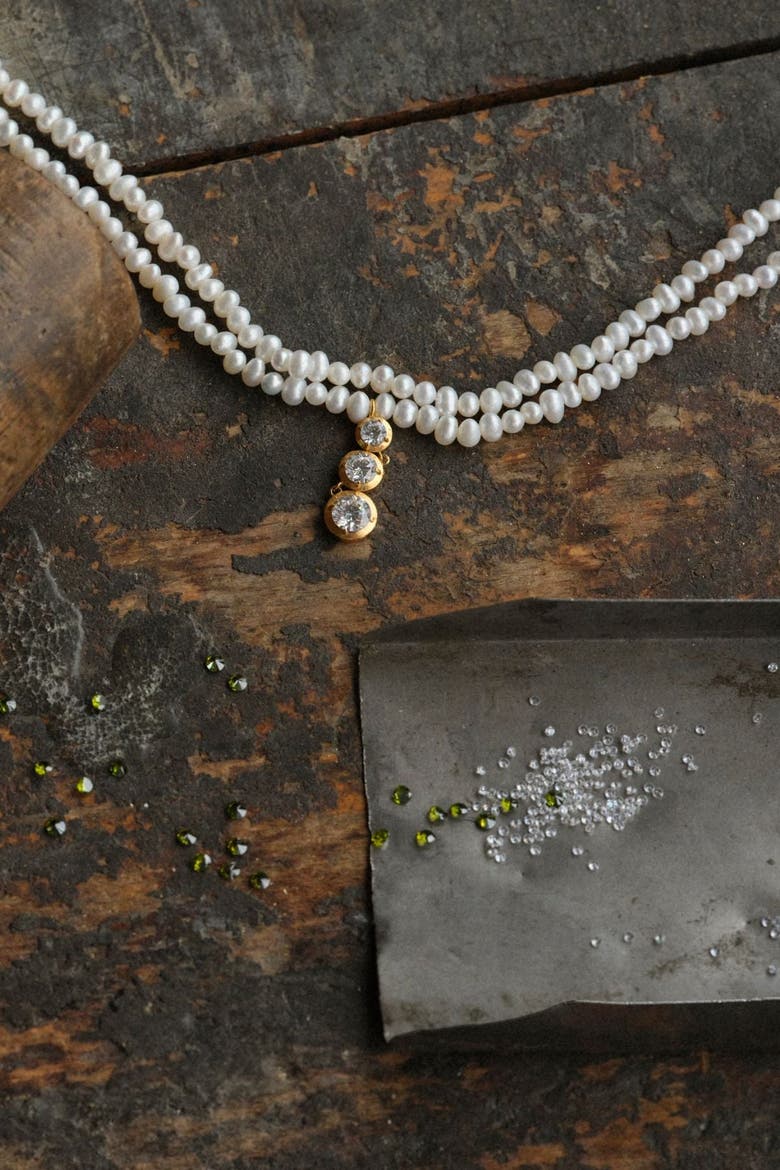 Bella Statement Pearl Necklace, Alternate, color, Ivory