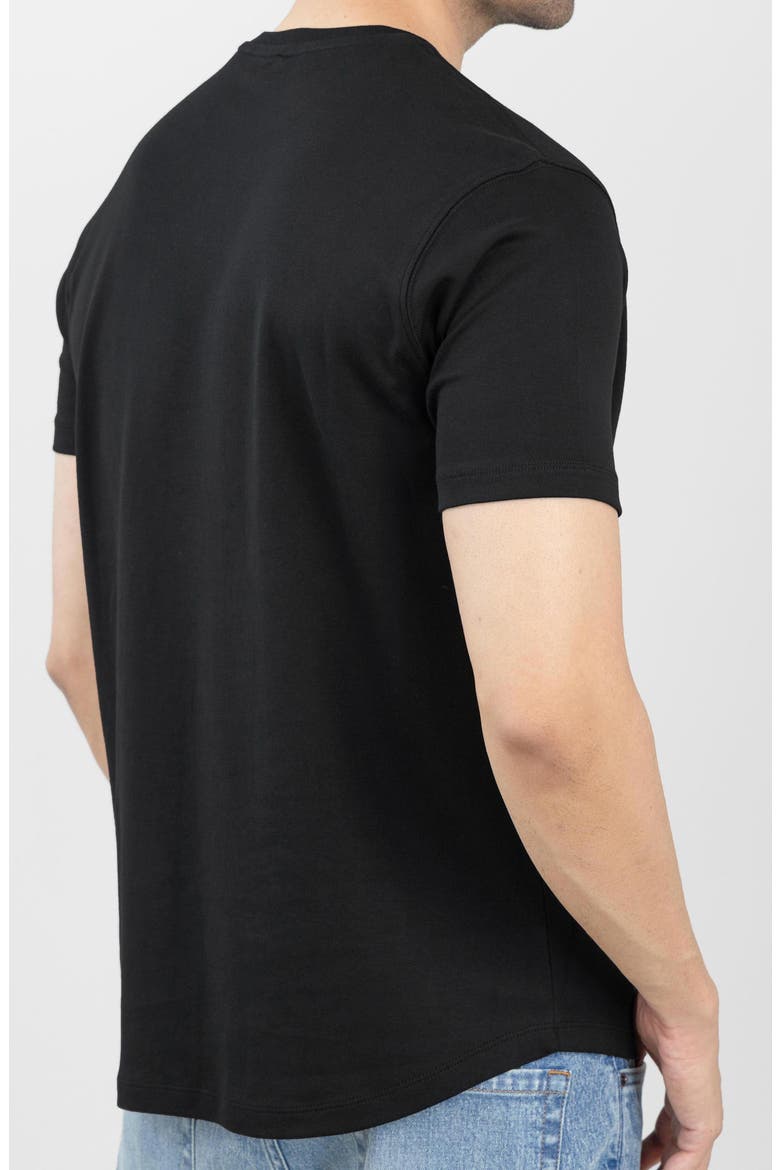 Pima Cotton Crew T-Shirt, Alternate, color, Black