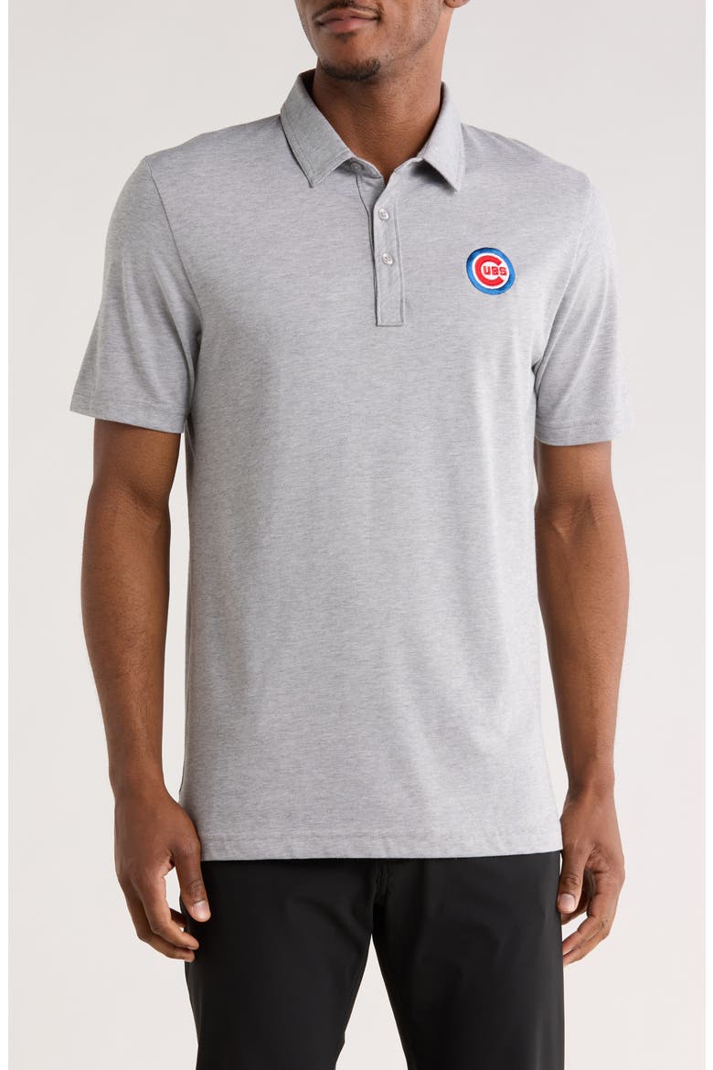 The Zinna Chicago Cubs Polo, Main, color, HEATHER GREY