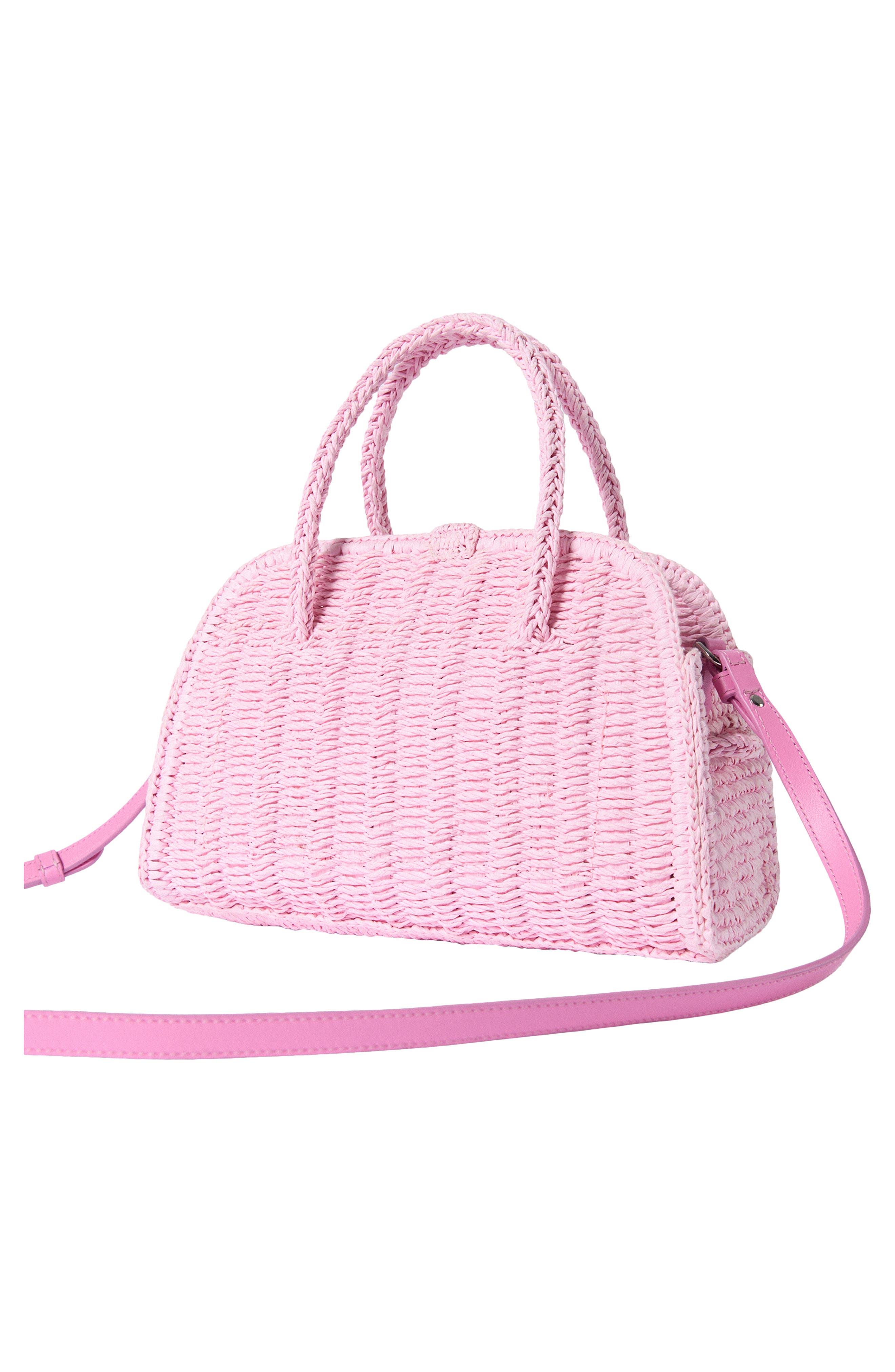 Le Petit Turismo Raffia Bowling Bag, Alternate, color, LIGHT PINK 410