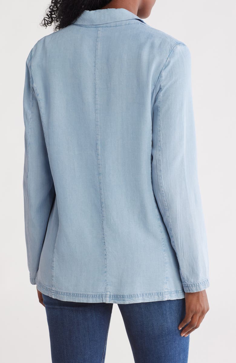 DKNY One-Button Chambray Blazer, Alternate, color, Lt Chambra