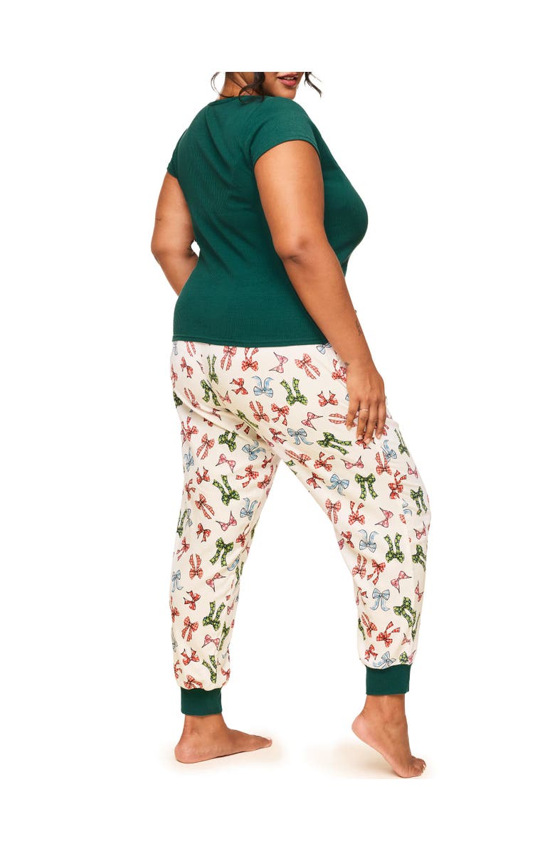 Adore Me Caileigh T-Shirt & Joggers Pajama Set, Alternate, color, Light Beige