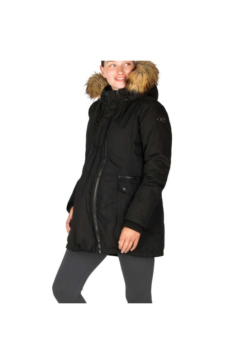 Convertible Down 3-in-1 Maternity Jacket, Main, color, BLACK