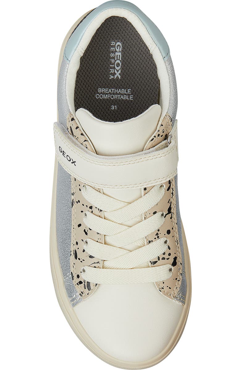 Geox Kids' Gisli Sneaker, Alternate, color, Silver/ Ivory