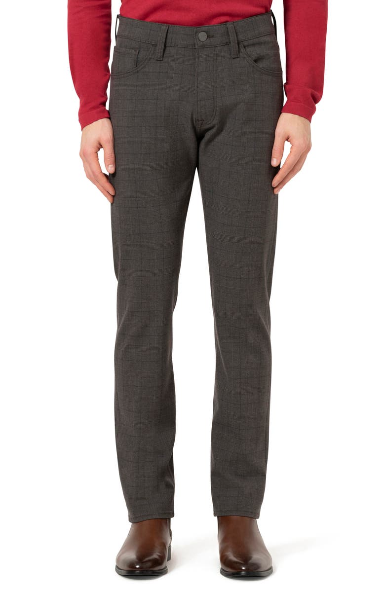 34 Heritage Courage Straight Leg Stretch Five-Pocket Pants, Main, color, Brown Elite Check